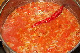 томатный суп с чечевицей