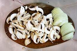 Макароны с грибами в духовке, как приготовить фото