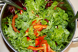 свежие овощи с мидиями, рецепт