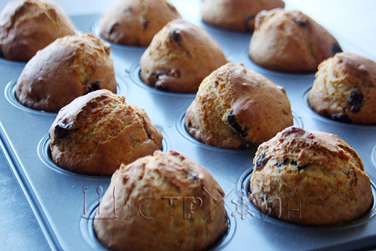 как приготовить вкусные кексы с клюквой