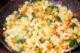 как приготовить замороженные овощи с рыбой, шаг 2, как приготовить фото